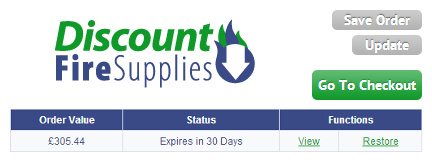 Saved orders on Discount Fire Supplies Saved orders on Discount Fire Supplies