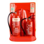 Double Universal Extinguisher Stand in Red or Grey