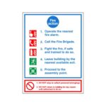Fire Action Sign C