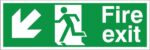 Fire Exit Arrow Down/Left Sign