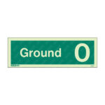 Ground 0 Photoluminescent Floor Identification Sign