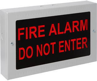 Kentec Warning Sign In Optional Weatherproof Enclosure