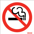 Mirror Printed Self-Adhesive No Smoking Sign