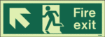 Photoluminescent Fire Escape Route Arrow Up/Left