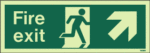 Photoluminescent Fire Escape Route Arrow Up/Right