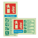 Photoluminescent P50 Power Extinguisher Sign