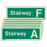 Stairway A-F Photoluminescent Stairway Identification Sign