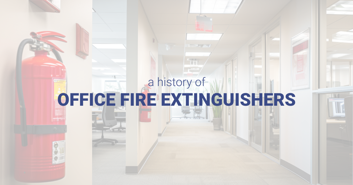 Office with fire extinguishers
