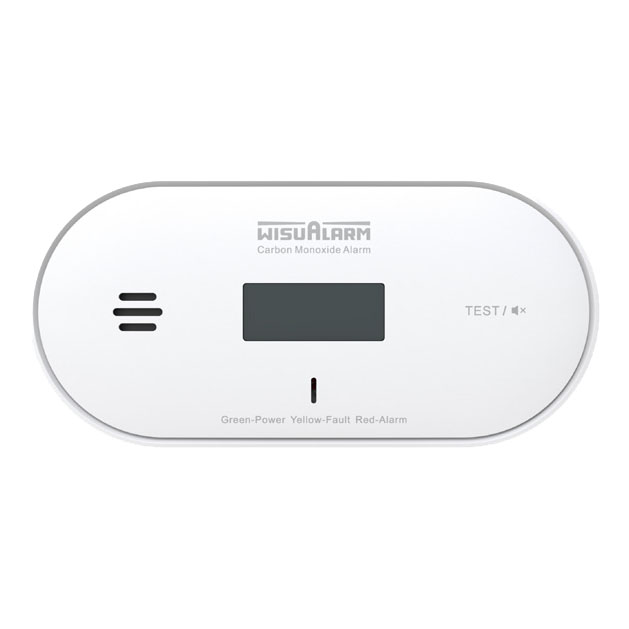 Wisualarm 10-Year Battery CO, Temperature & Humidity Alarm with Wireless Interconnect