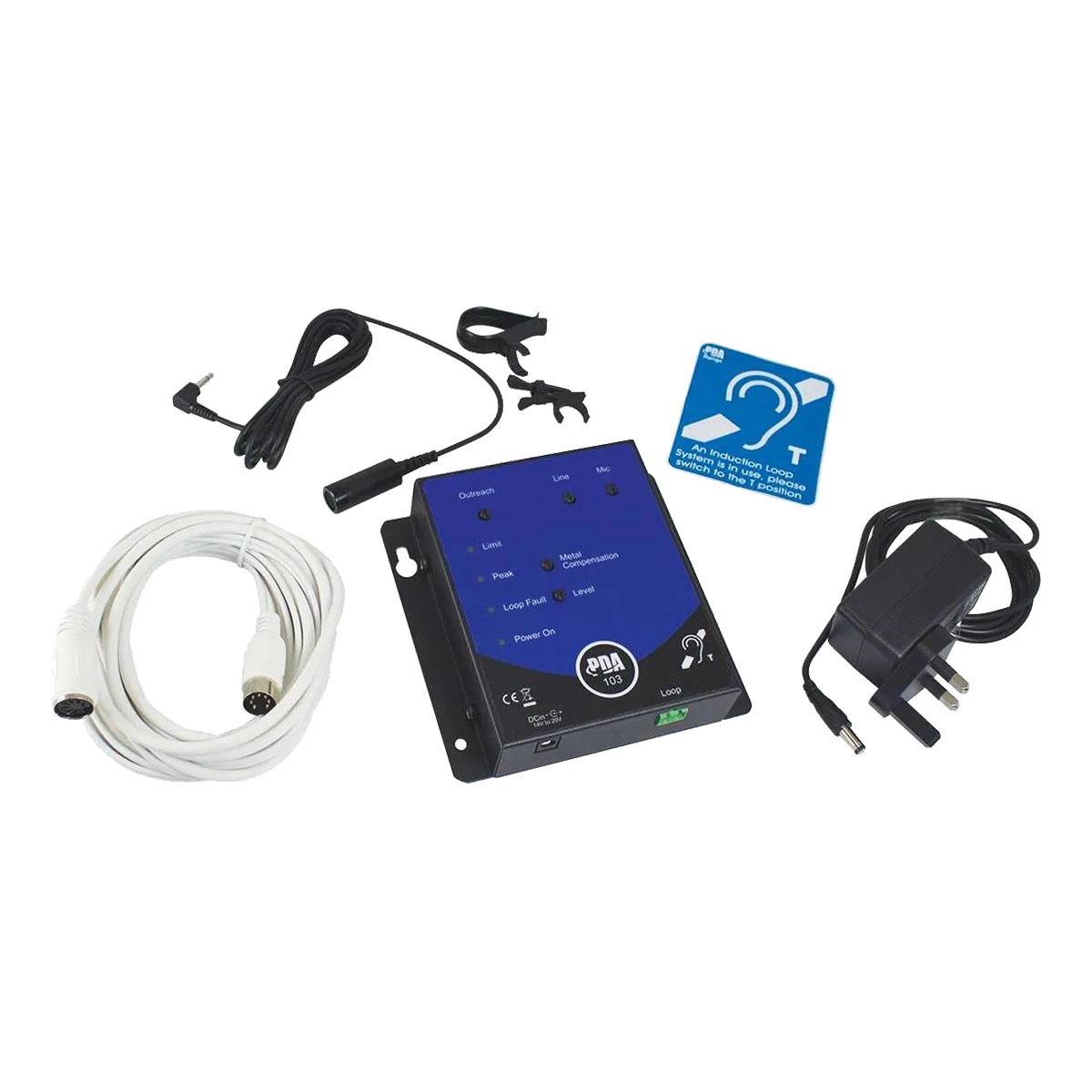 C-Tec PDA103C Wall-Mounted Counter Induction Loop Kit