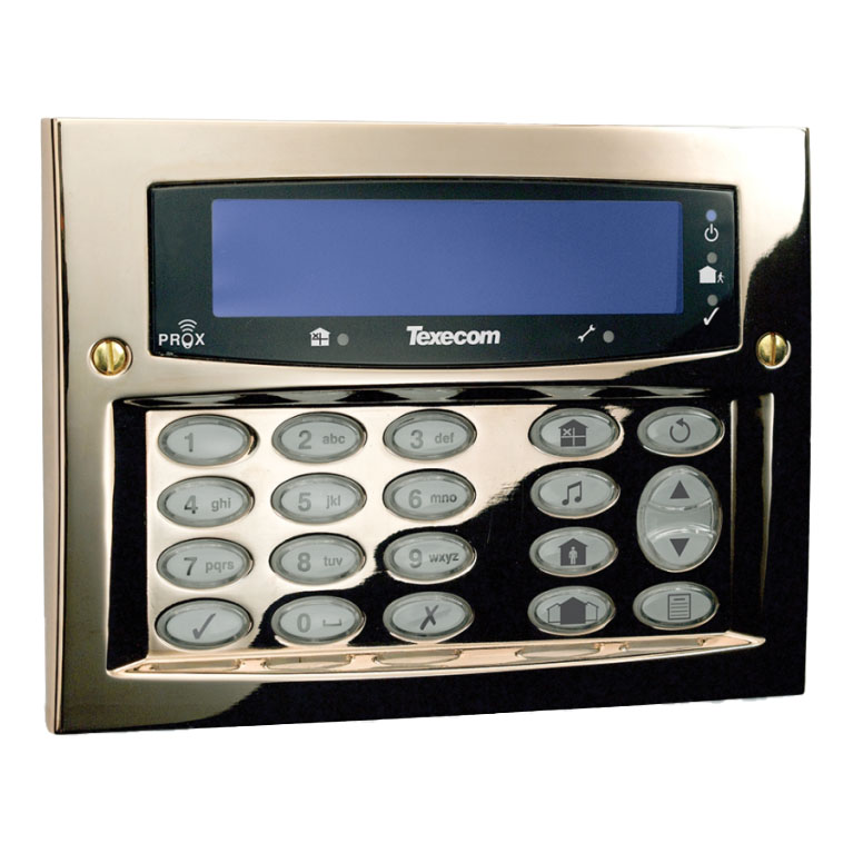 Texecom Premier Elite Polished Brass FMK/SMK Proximity Keypad