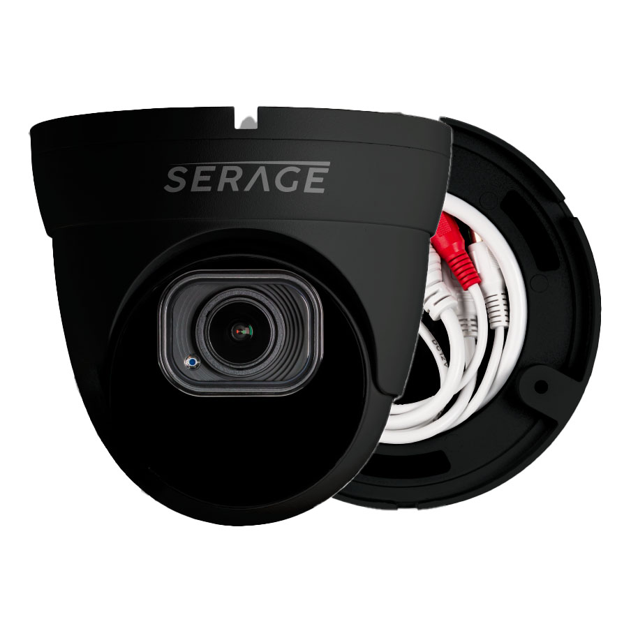 Serage IP 5MP 2.8-12mm Night Light AI Turret Camera in Black