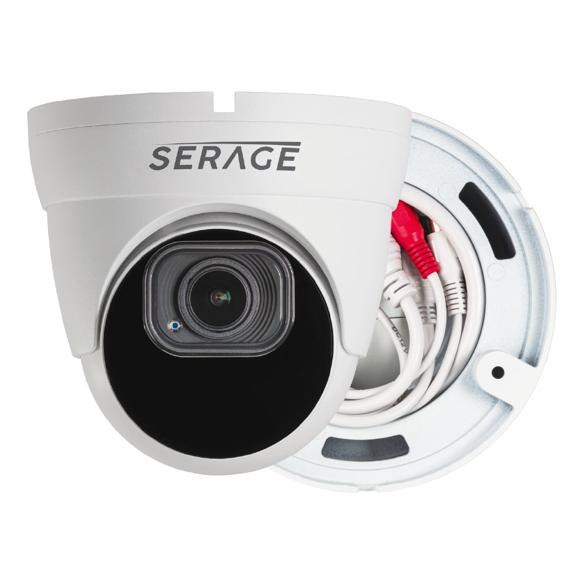 Serage IP 5MP 2.8-12mm Night Light AI Turret Camera in White