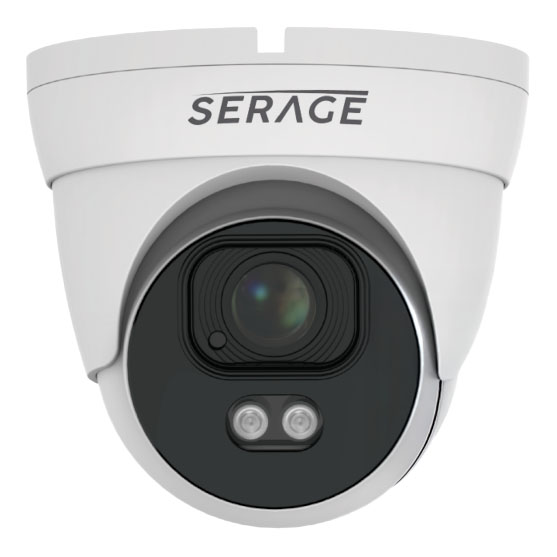 Serage IP 5MP 2.8-12mm ANPR & Face Recognition Night Colour AI Turret Camera in White