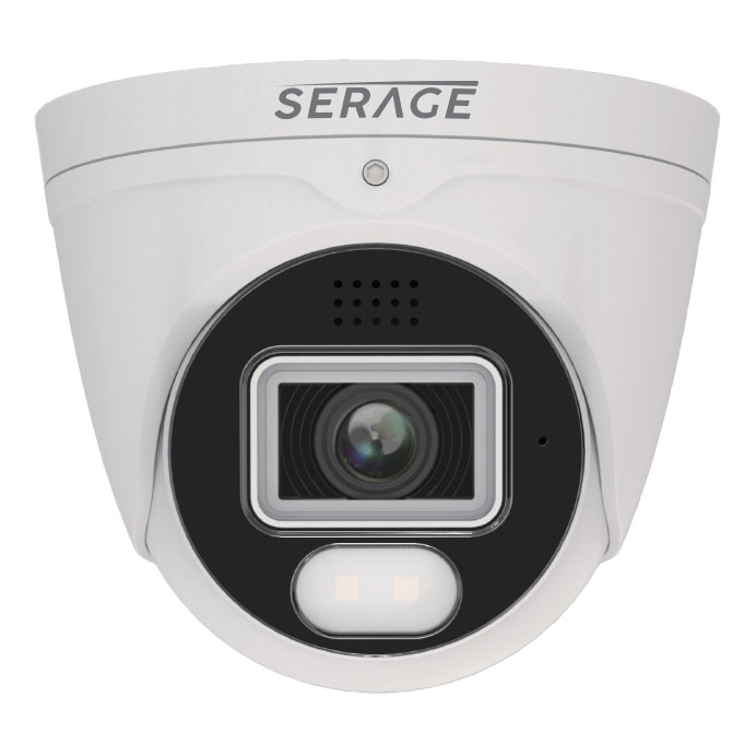 Serage IP Premium 5MP WDR 2.8mm 2-Way Audio C-Colour AI Turret Camera in White