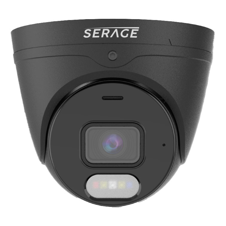 Serage IP Premium 5MP WDR 2.8mm 2-Way Audio Night Colour AI Turret Camera in Black