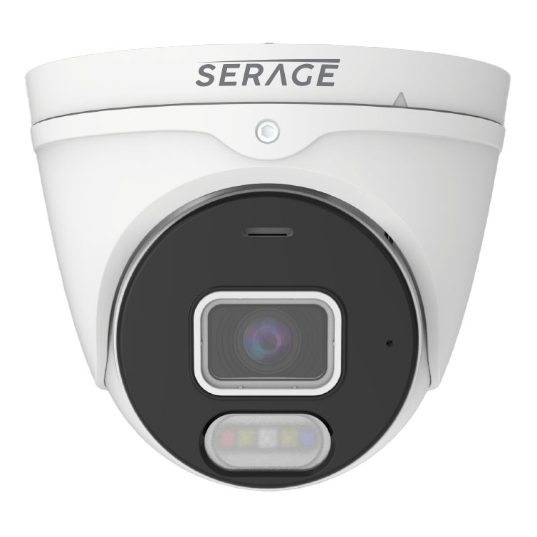 Serage IP Premium 5MP WDR 2.8mm 2-Way Audio Night Colour AI Turret Camera in White