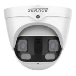 Serage IP Premium 8MP 2-Way Audio 180 Degree Panaromic Turret Camera in White