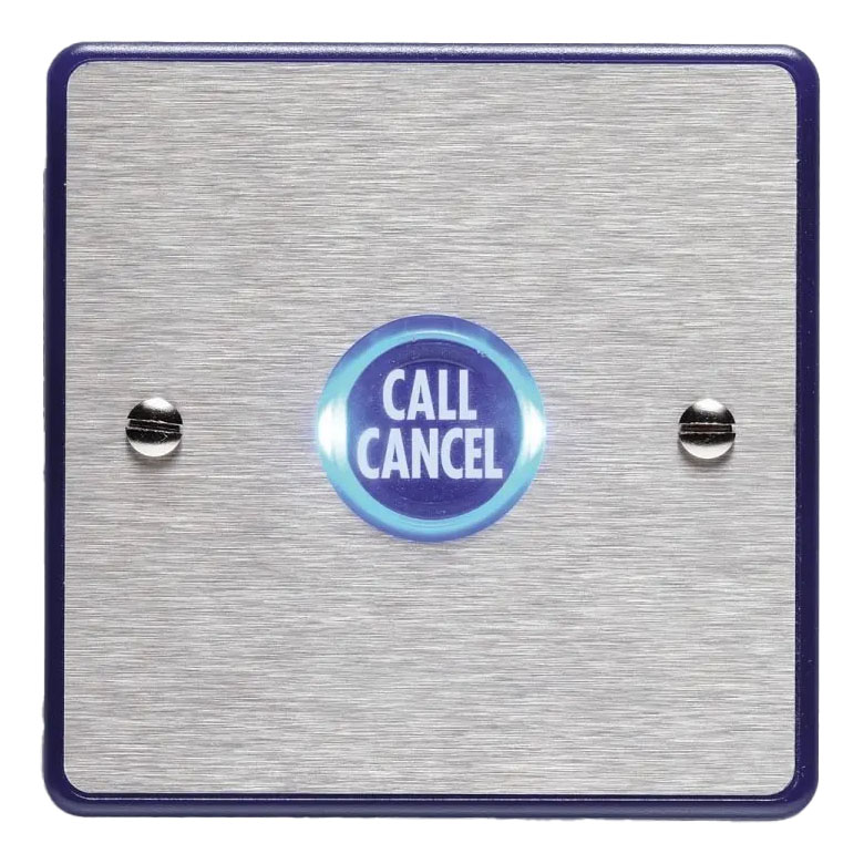 Lexicomm AssistCall Call Cancel Plate in Stainless Steel